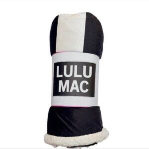 LULU MAC BLACK AND WHITE STRIPED BLANKET